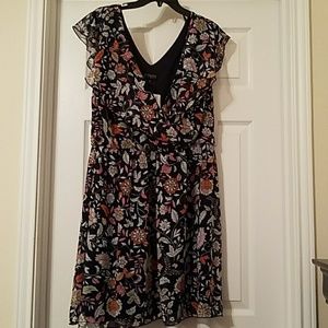 Faux wrap mini dress
